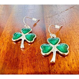 Shamrock Earrings St Patrick's Day Party Parade Irish Festival New Dangl…
